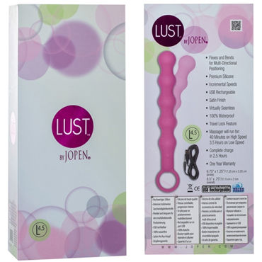 Jopen Lust L4,5, розовый - Гибкая перезаряжаемая анальная цепочка - купить в секс шопе