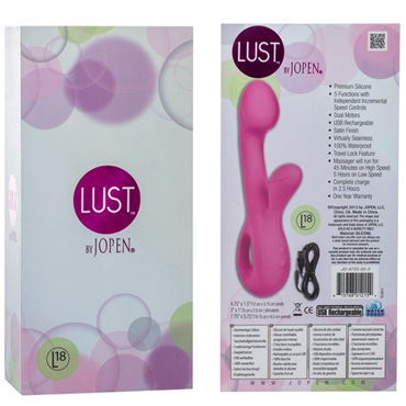 Jopen Lust L18, розовый - Многофункциональный вибратор с держателем - купить в секс шопе
