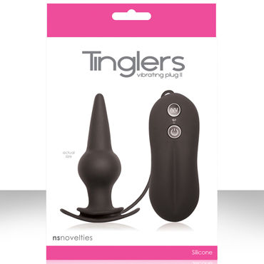 NS Novelties Tinglers Plug II, черный, Анальная пробка с вибрацией
