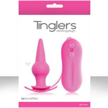 NS Novelties Tinglers Plug II, розовый, Анальная пробка с вибрацией