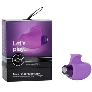 Jopen Key Aries, фиолетовый, Мощная вибронасадка для пальцев