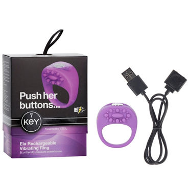 Jopen Key Ela, фиолетовый, Виброкольцо с перезаряжаемым аккумулятором