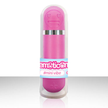 NS Novelties Emoticons Mini Vibe Bullet, розовый, Вибропуля с забавной рожицей