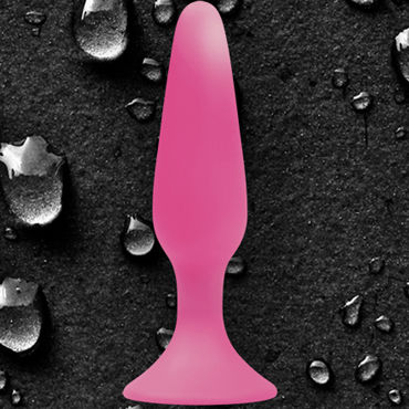 NS Novelties Sliders Silicone Anal Plugs, розовый - Гладкая анальная пробка малого размера - купить в секс шопе