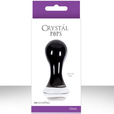 NS Novelties Crystal Pops, черный, Стеклянная пробочка маленького размера