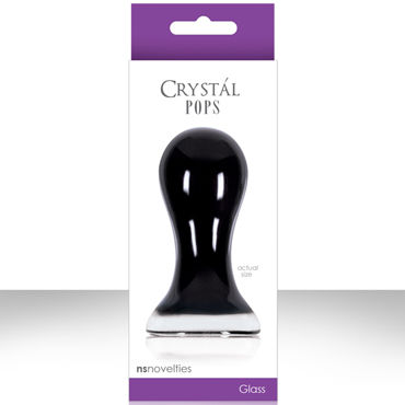 NS Novelties Crystal Pops, черный, Стеклянная пробка большого размера