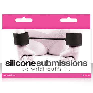 NS Novelties Silicone Submissions Wrist Cuffs, черный, Мягкие силиконовые наручники