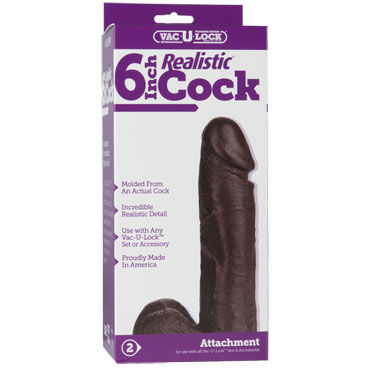 Doc Johnson Vac-U-Lock Realistic Cock - Реалистичная насадка к трусикам - купить в секс шопе