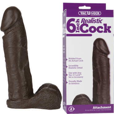 Doc Johnson Vac-U-Lock Realistic Cock, Реалистичная насадка к трусикам