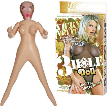 Doc Johnson Vicky Vette Love Doll, Надувная кукла с лицом порнозвезды