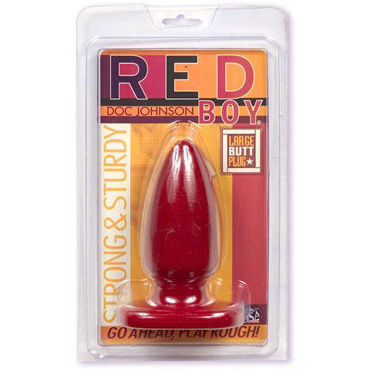 Doc Johnson Red Boy Large - Анальная пробка большого размера - купить в секс шопе