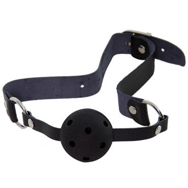 Doc Johnson Breatheble Ball Gag, черный — фото 2
