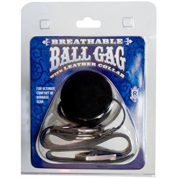 Doc Johnson Breatheble Ball Gag, черный — фото 3