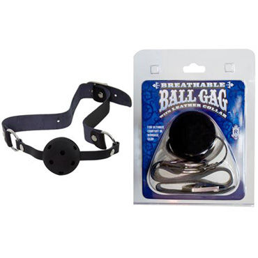 Doc Johnson Breatheble Ball Gag, черный — фото 1