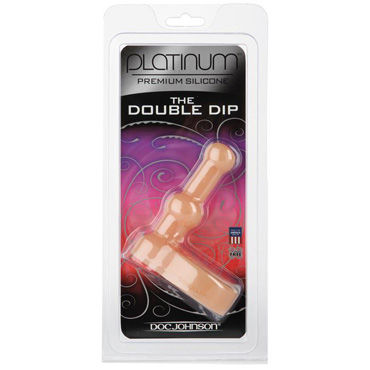Doc Johnson Platinum The Double Dip, телесны — фото 3