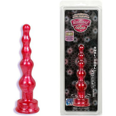 Doc Johnson Radiant Gems Anal Tool, красный — фото 1