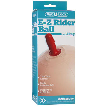 Doc Johnson Vac-U-Lock E-Z Rider Ball - Надувной шар со штырьком для насадок - купить в секс шопе
