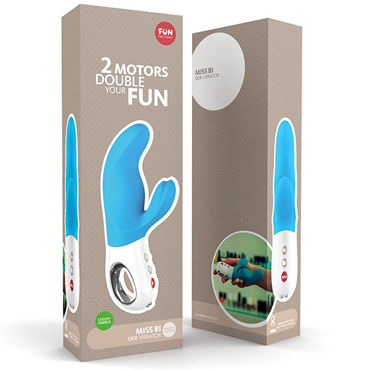 Fun Factory Miss Bi, голубой, Вибратор с двумя моторами для стимуляции клитора и точки G и другие товары Fun Factory с фото