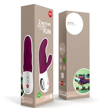 Fun Factory Miss Bi, фиолетовый - Вибратор с двумя моторами для стимуляции клитора и точки G - купить в секс шопе
