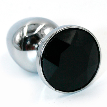 Kanikule Металлическая анальная пробка Medium, черный страз