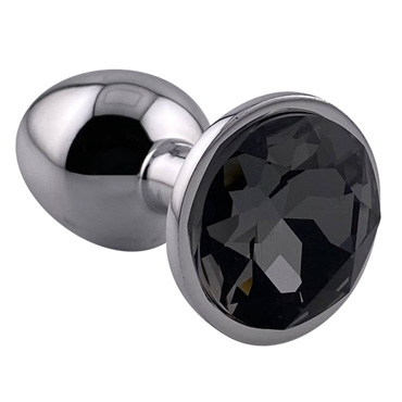 Kanikule Алюминивая анальная пробка Small, темно-серый страз