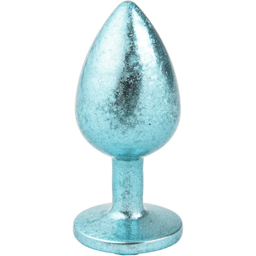 Kanikule Алюминивая анальная пробка Small, голубая, Со стразом в основании и другие товары Kanikule с фото