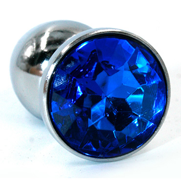 Kanikule Алюминивая анальная пробка Small, темно-синий страз