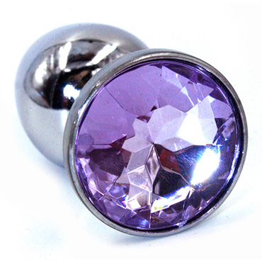 Kanikule Алюминивая анальная пробка Small, светло-фиолетовый страз