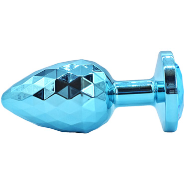 Kanikule Алюминивая анальная пробка Medium, голубая - фото, отзывы