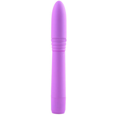 Pipedream Neon Ribbed Slim, фиолетовый, Вибратор с текстурной поверхностью