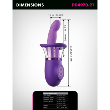 Вибратор c тройной стимуляцией Ultimate Pleasure Pro Plus - С функциями всасывания, вибрации и лизания - купить в секс шопе
