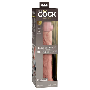 Фаллоимитатор King Cock Elite 11" Dual Density Silicone Dong