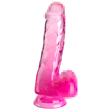 Фаллоимитатор King Cock Clear 6" Pink, прозрачно-розовый - фото, отзывы