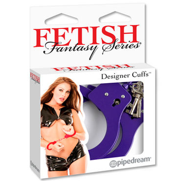 Pipedream Designer Cuffs фиолетовый, Стильные металлические наручники