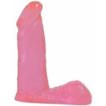 Pipedream Basix Rubber Works 13 см розовый, Реалистичный фаллоимитатор с мошонкой