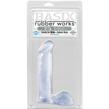 Pipedream Basix Rubber Works 19 см прозрачный - фото, отзывы