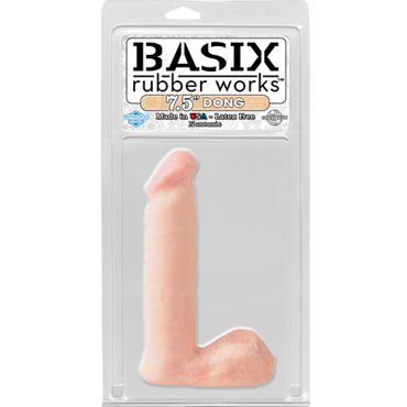 Pipedream Basix Rubber Works 19 см телесный - фото, отзывы