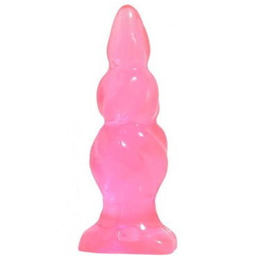 Pipedream Basix Twister розовый, Анальный стимулятор в виде свечи