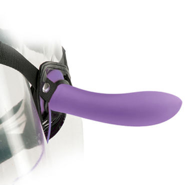 Pipedream Fetish Vibrating Dildo, фиолетовая - Насадка для страпона с вибрацией и пультом управления - купить в секс шопе
