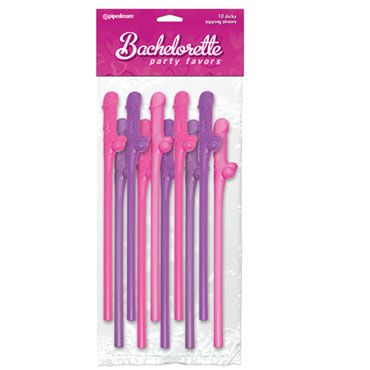 Pipedream Bachelorette Party Straws разноцветный, Эротический предмет, трубочки
