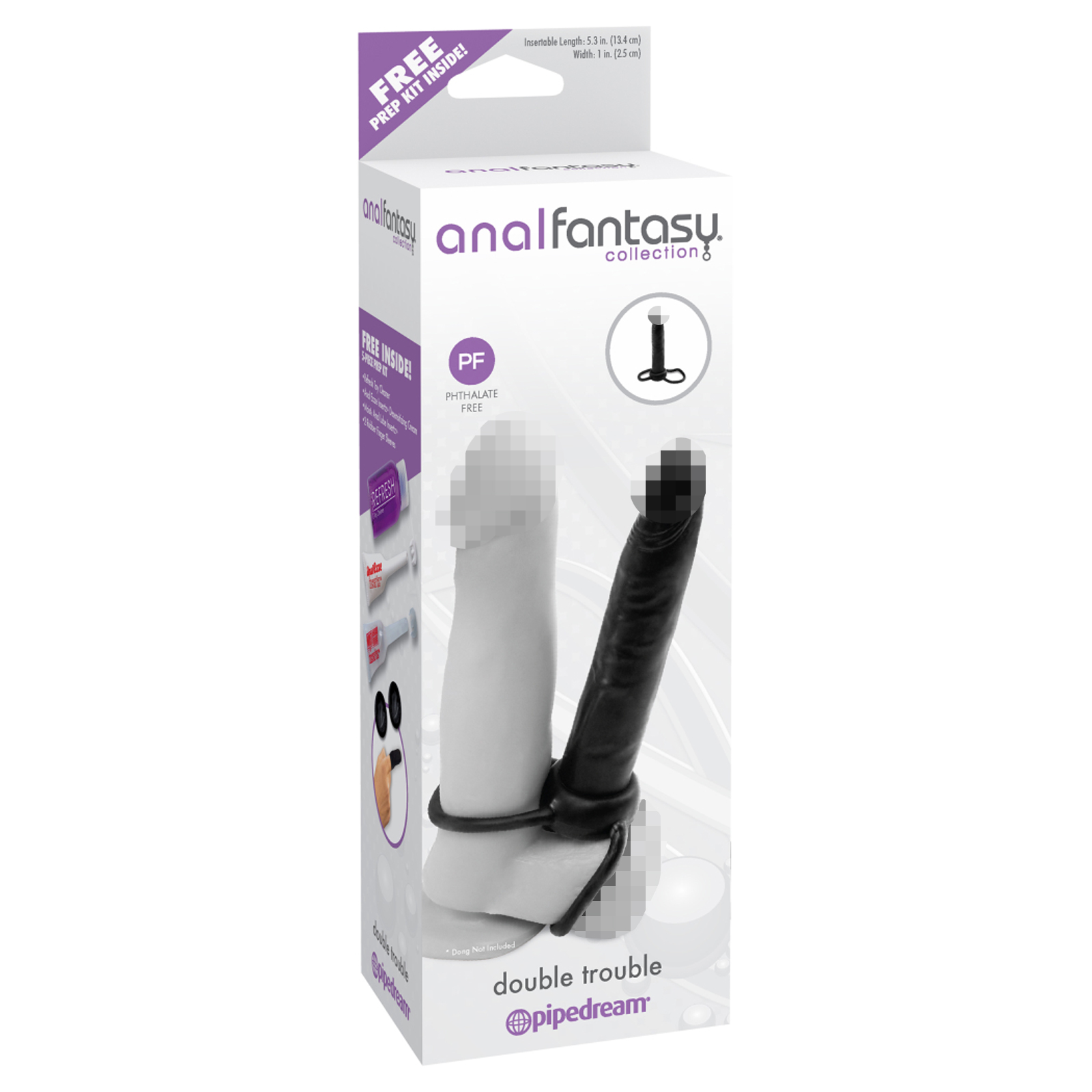 Pipedream Anal Fantasy Collection Double Trouble, Безремневый мужской страпон