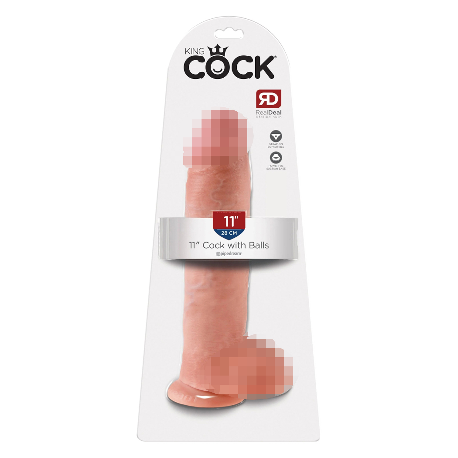 Pipedream King Cock 11" With Balls, телесный