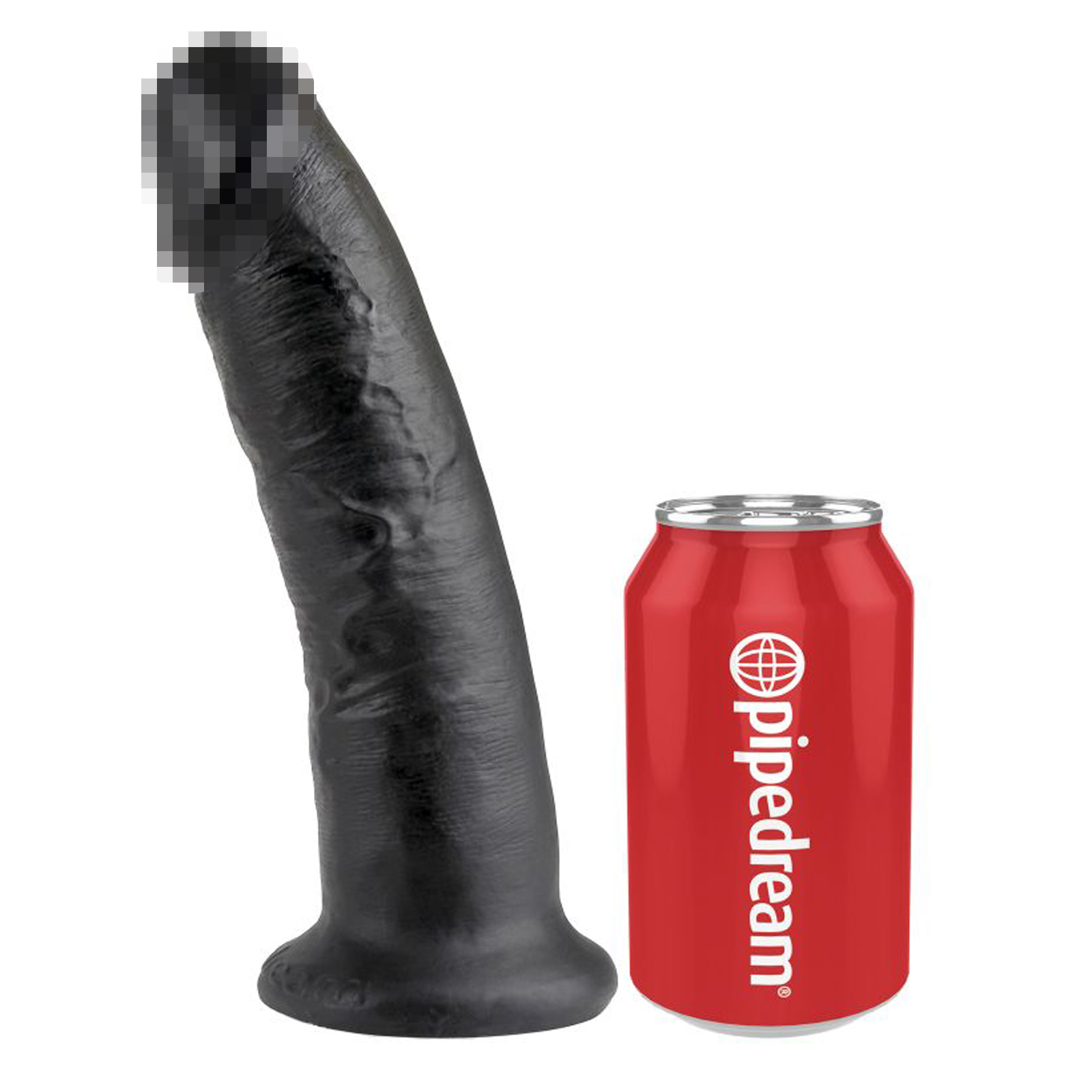 Pipedream King Cock 9'', черный - Фаллоимитатор на присоске - купить в секс шопе