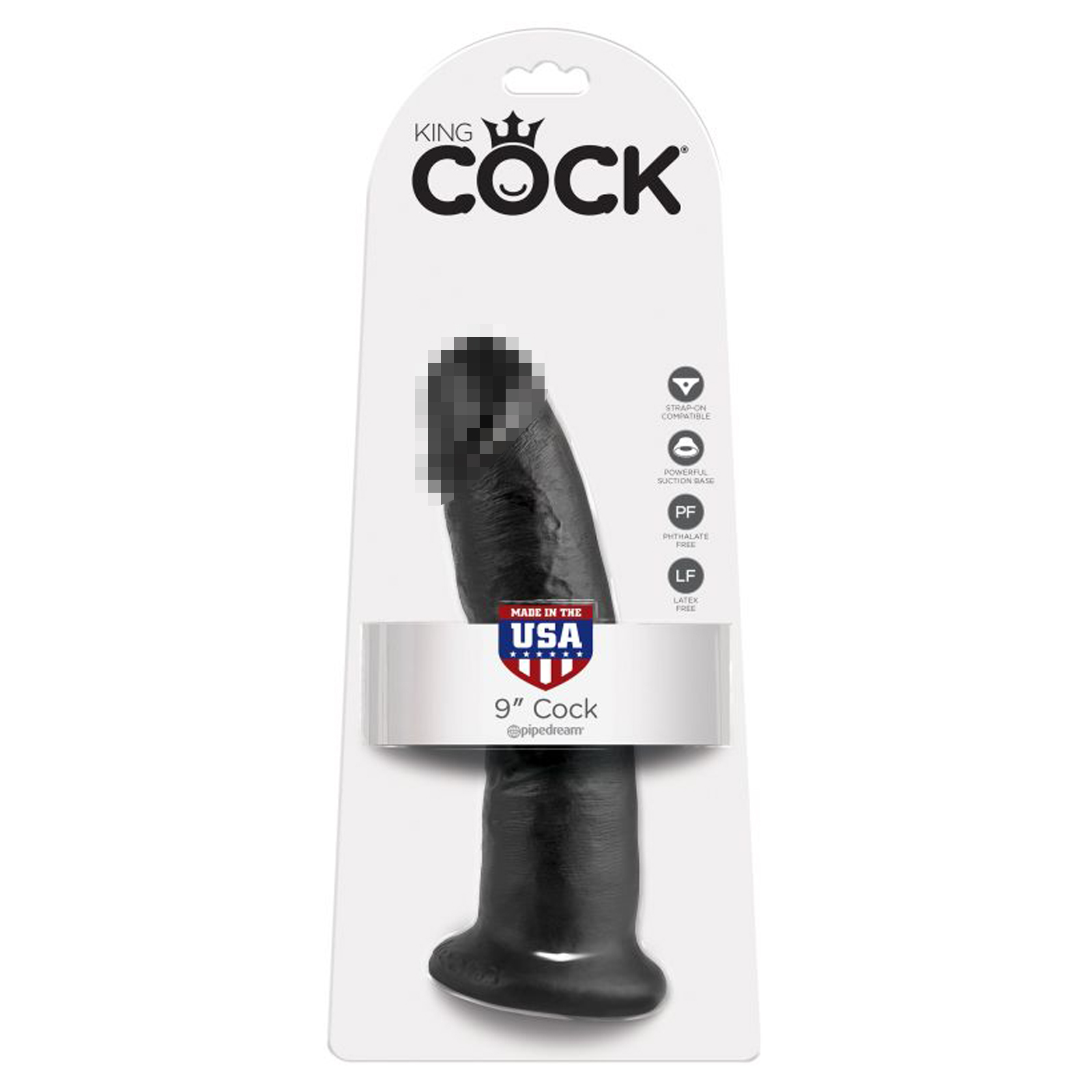 Pipedream King Cock 9'', черный
