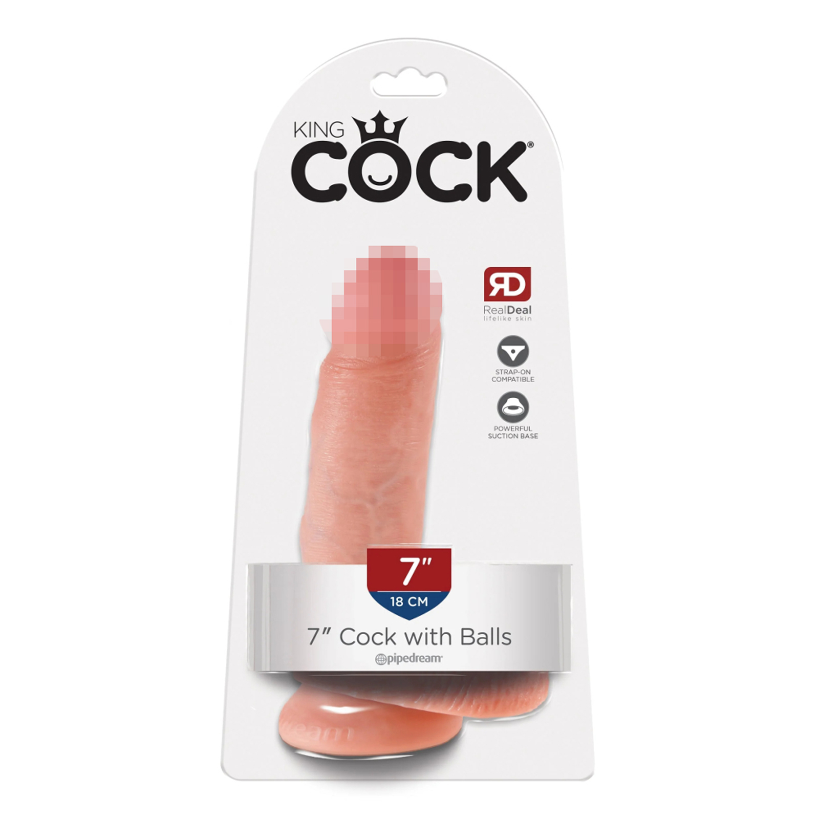 Pipedream King Cock 7" Cock with Balls, телесный — фото 1