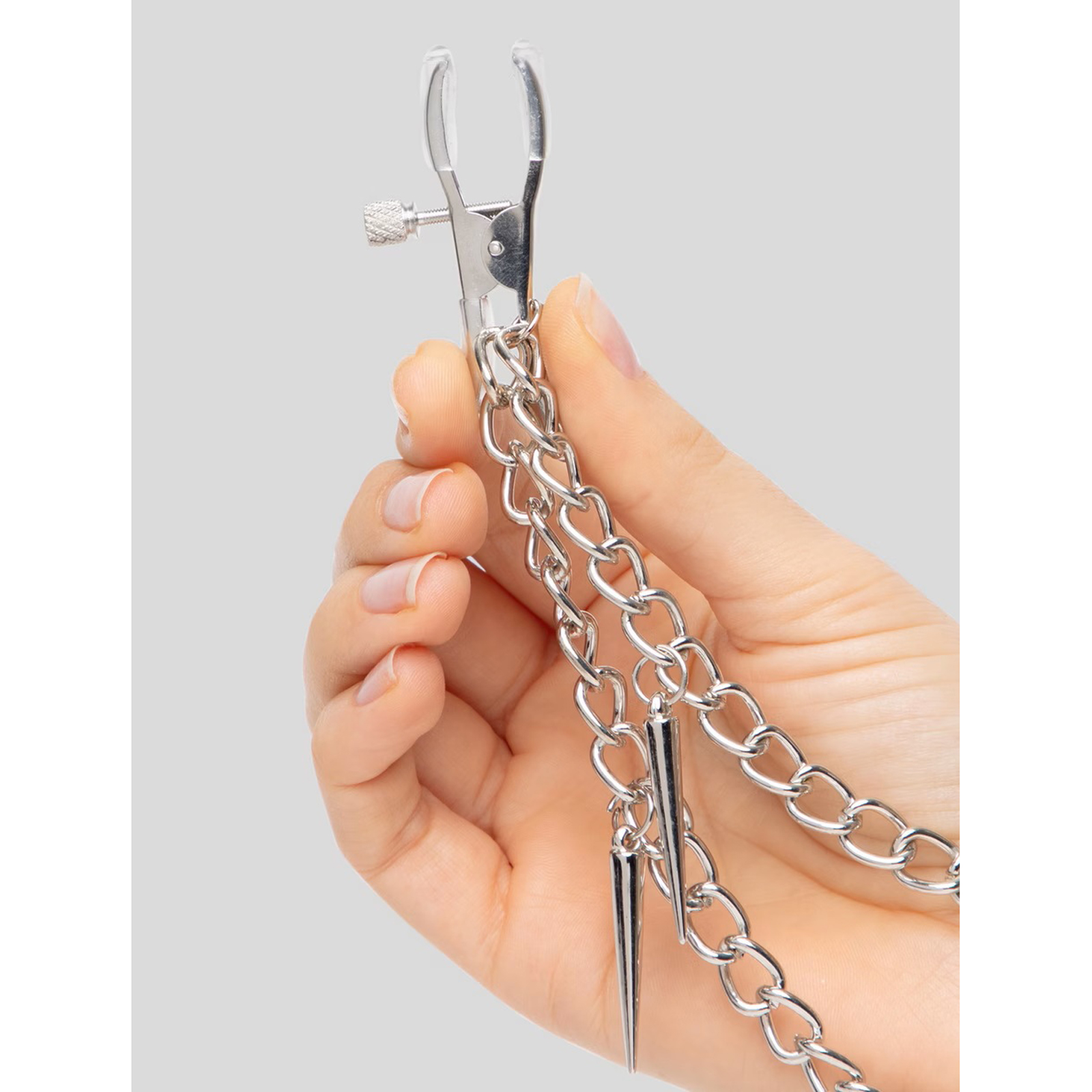 Pipedream Rock Hard Nipple Clamps - Зажимы для сосков с цепочкой - купить в секс шопе