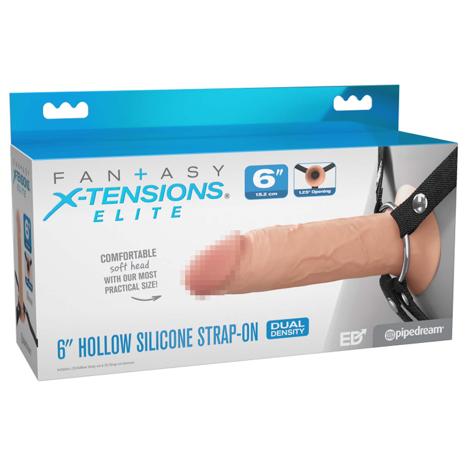 Полый страпон Fantasy 6" Hollow Silicone Strap-On — фото 1