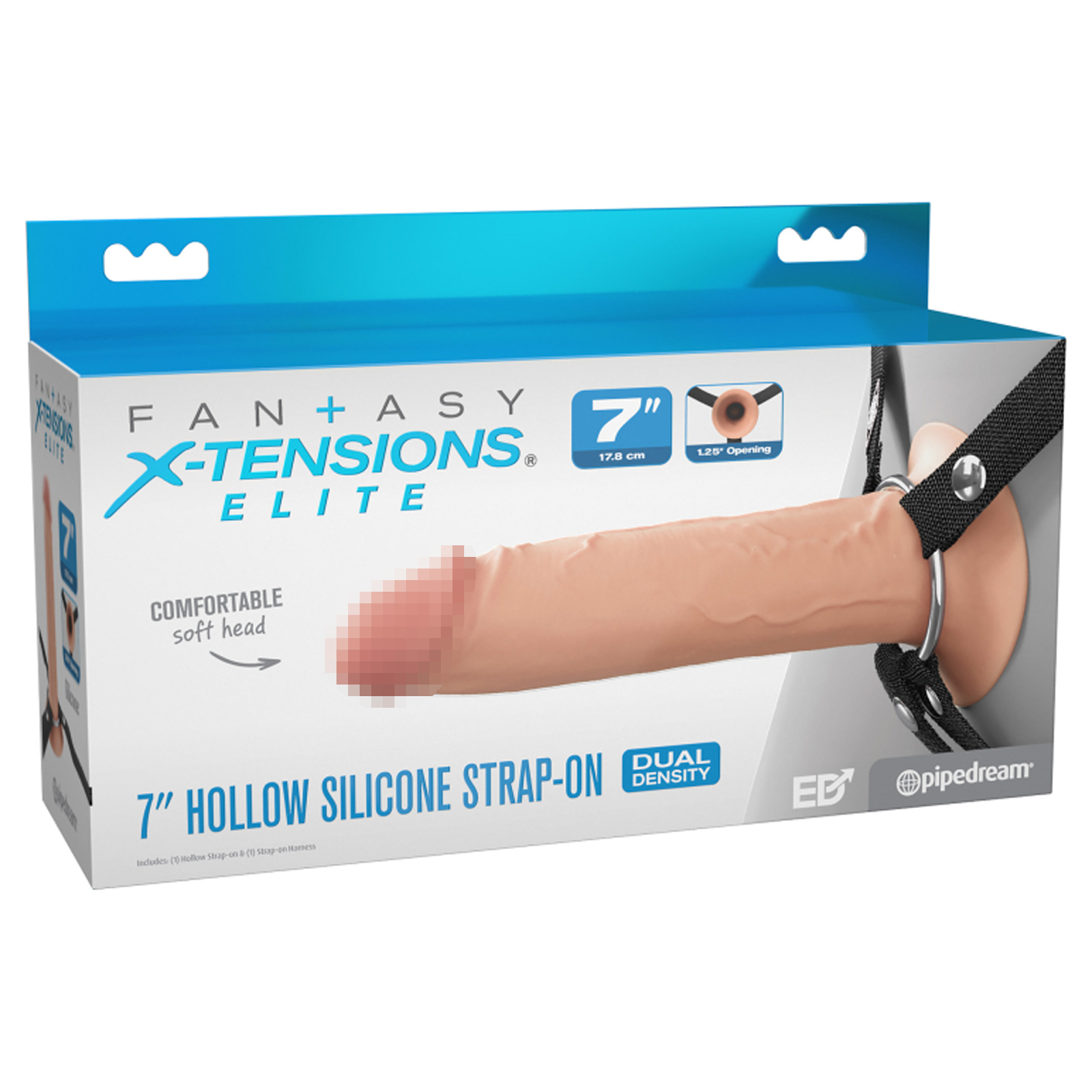 Полый страпон Hollow Silicone Strap-on 7" — фото 1