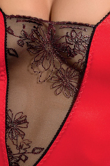 Passion Brida Боди, красное - С кружевными вставками - купить в секс шопе