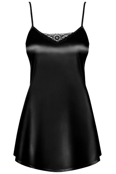 Obsessive Satinia Sexy Babydoll, черный — фото 3